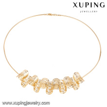 43183 Xuping Nuevo collar fino de oro de 18 k sin piedras para niñas